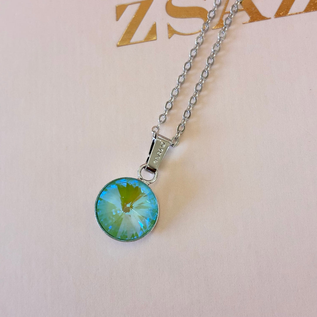 Mint Swarovski crystals set