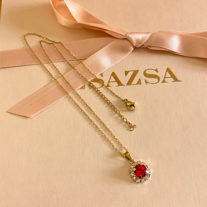 Red flower preciosa crystals set