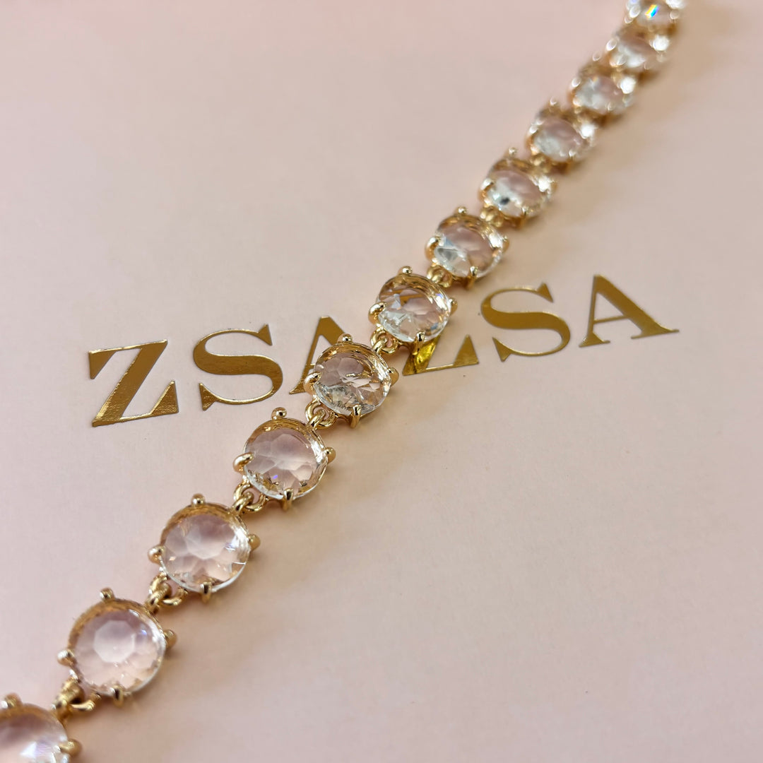 Transparent stones bracelet
