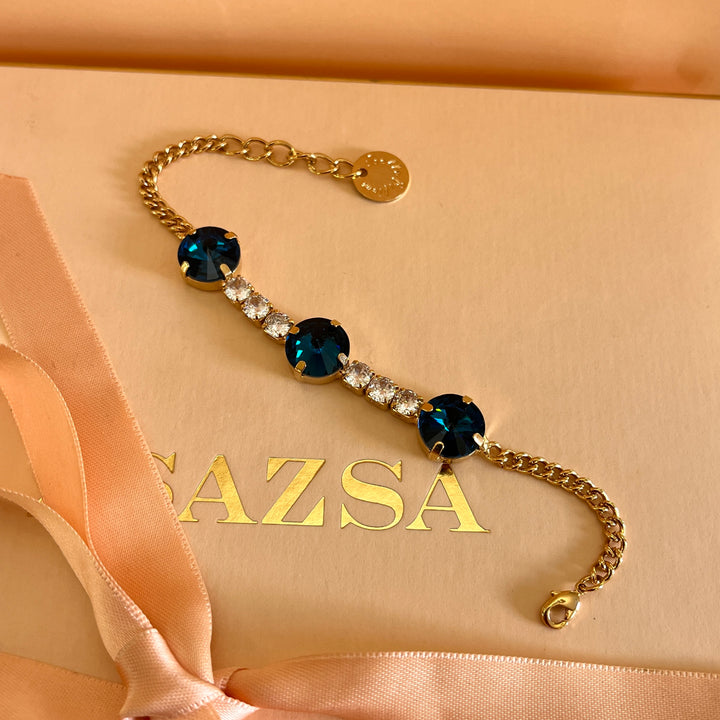 Dark Verdemar preciosa crystals bracelet