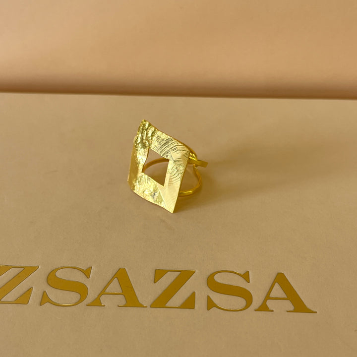 Square gold handmade set