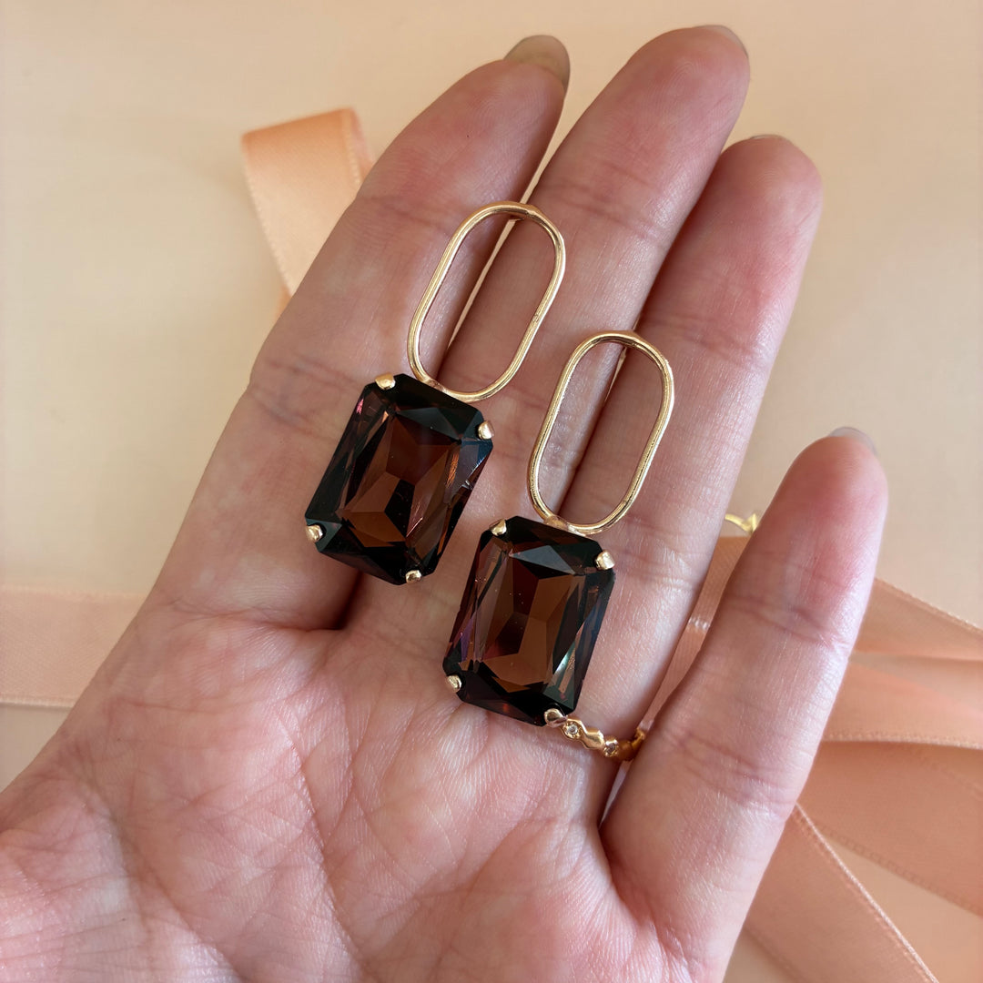 Handmade Rose gold Swarovski crystals set