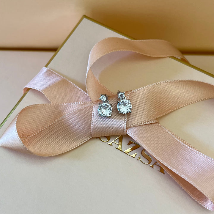 Silver zircone studs