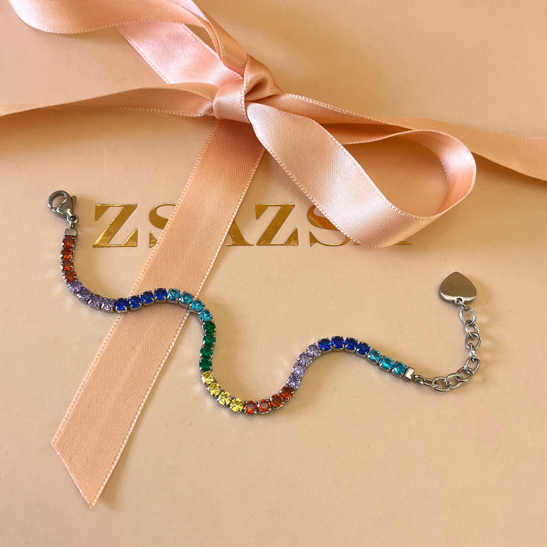 Multicolour zircone bracelet