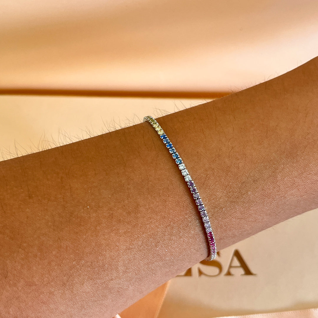 Multicolour zircone bracelet