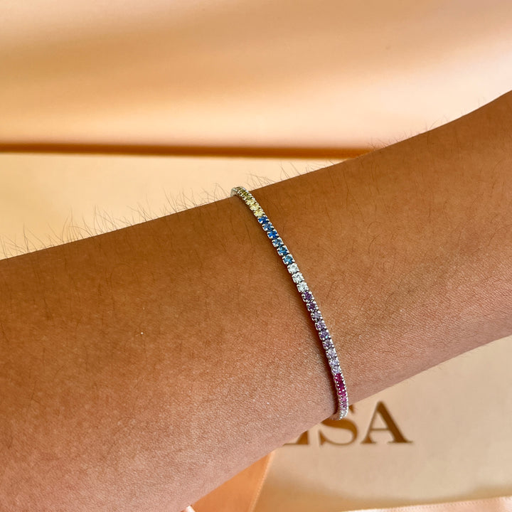 Multicolour zircone bracelet