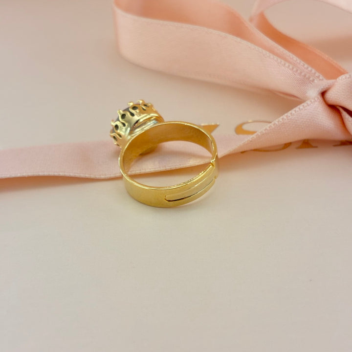 Pink Preciosa crystals gold plated set