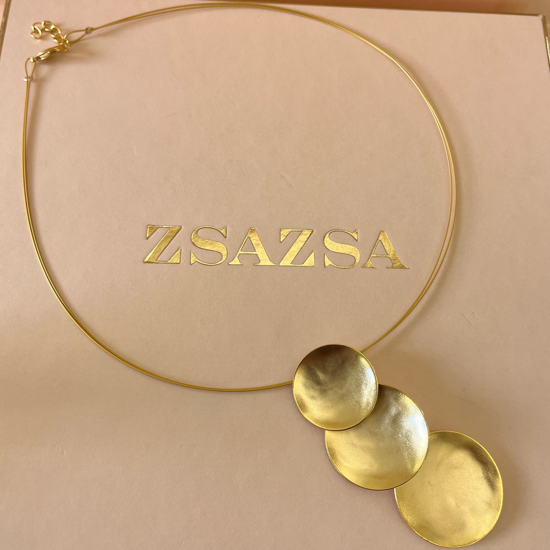 Gold discs handmade set