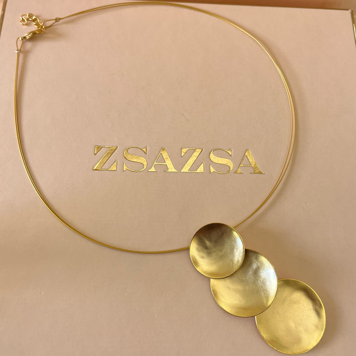 Gold discs handmade set