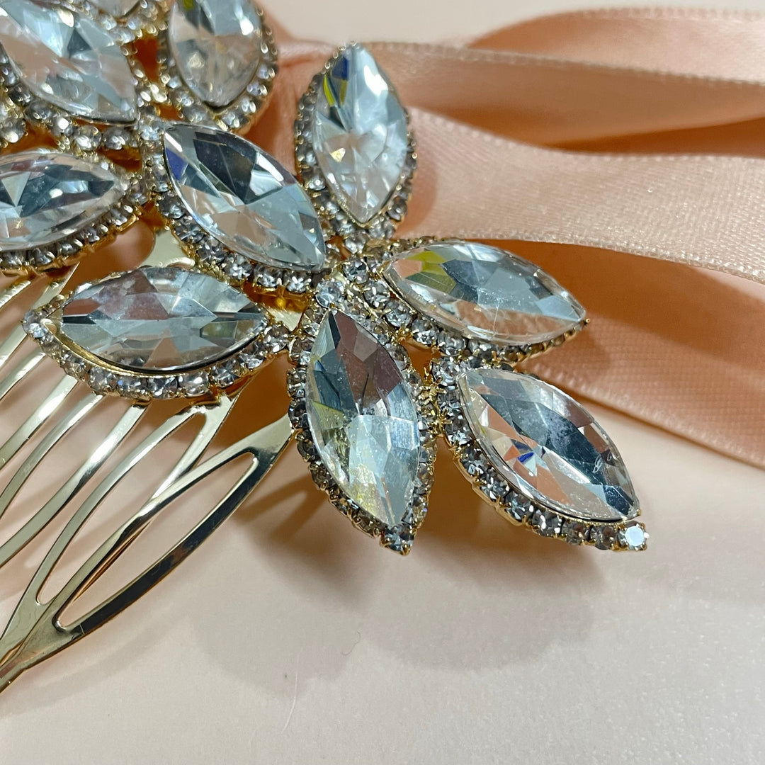 Marquise comb gold or silver