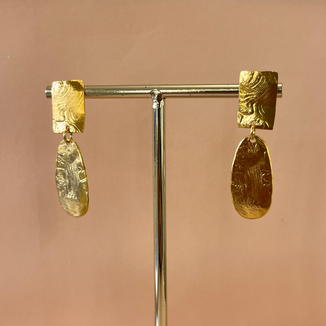 Gold handmade earrings