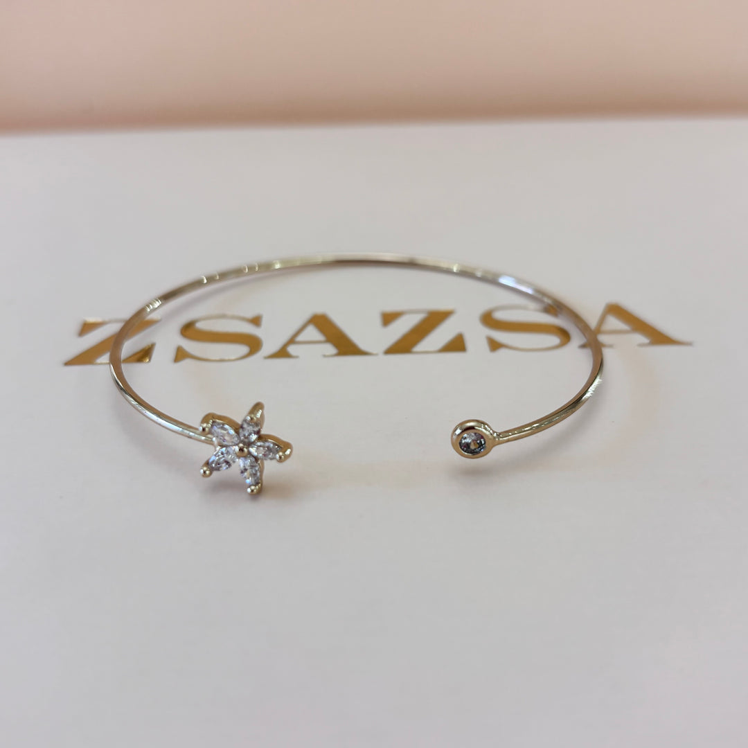 Flower zircone bangle