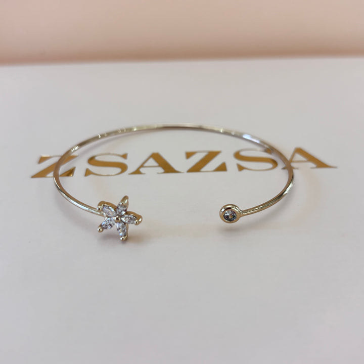 Flower zircone bangle