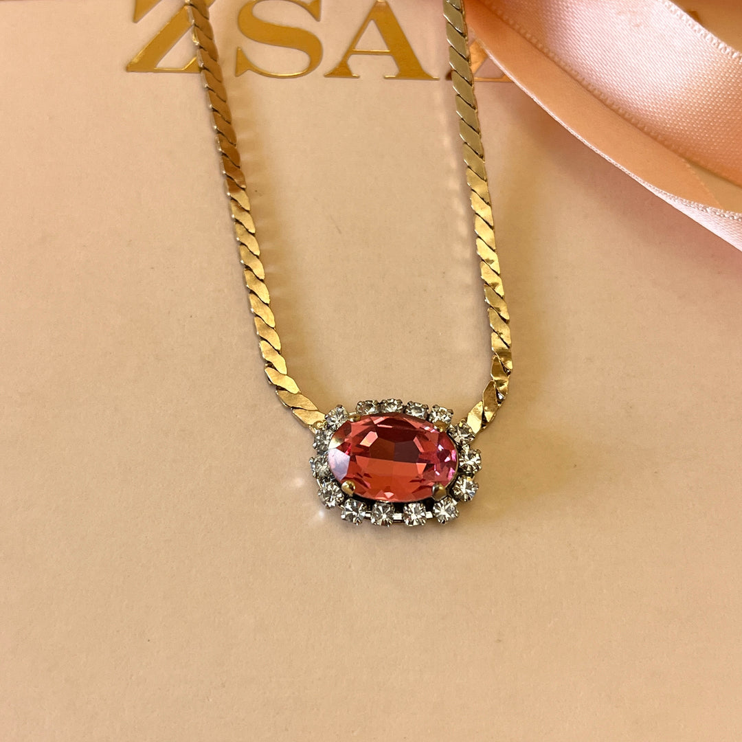 Fuchsia Swarovski crystals set