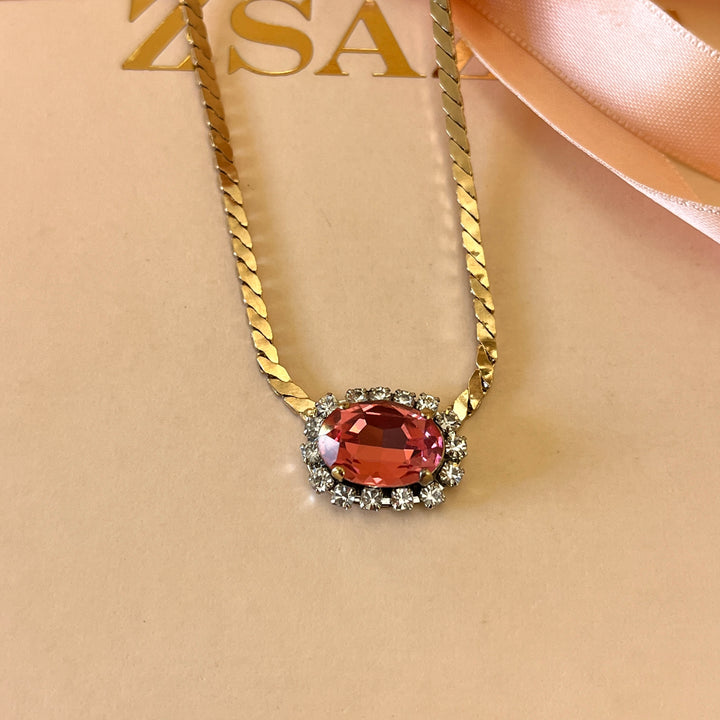 Fuchsia Swarovski crystals set