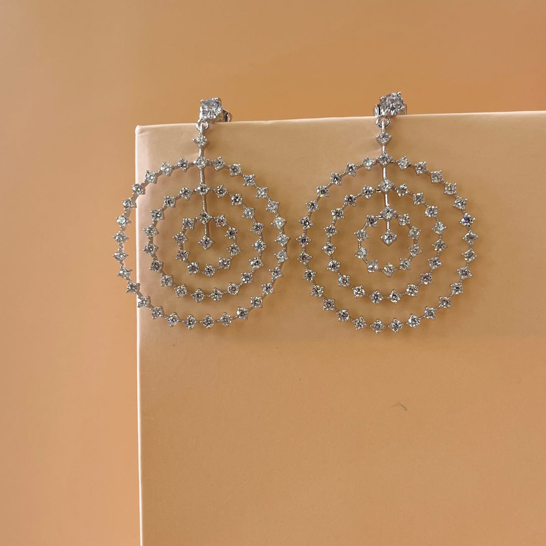 Silver zircone earrings