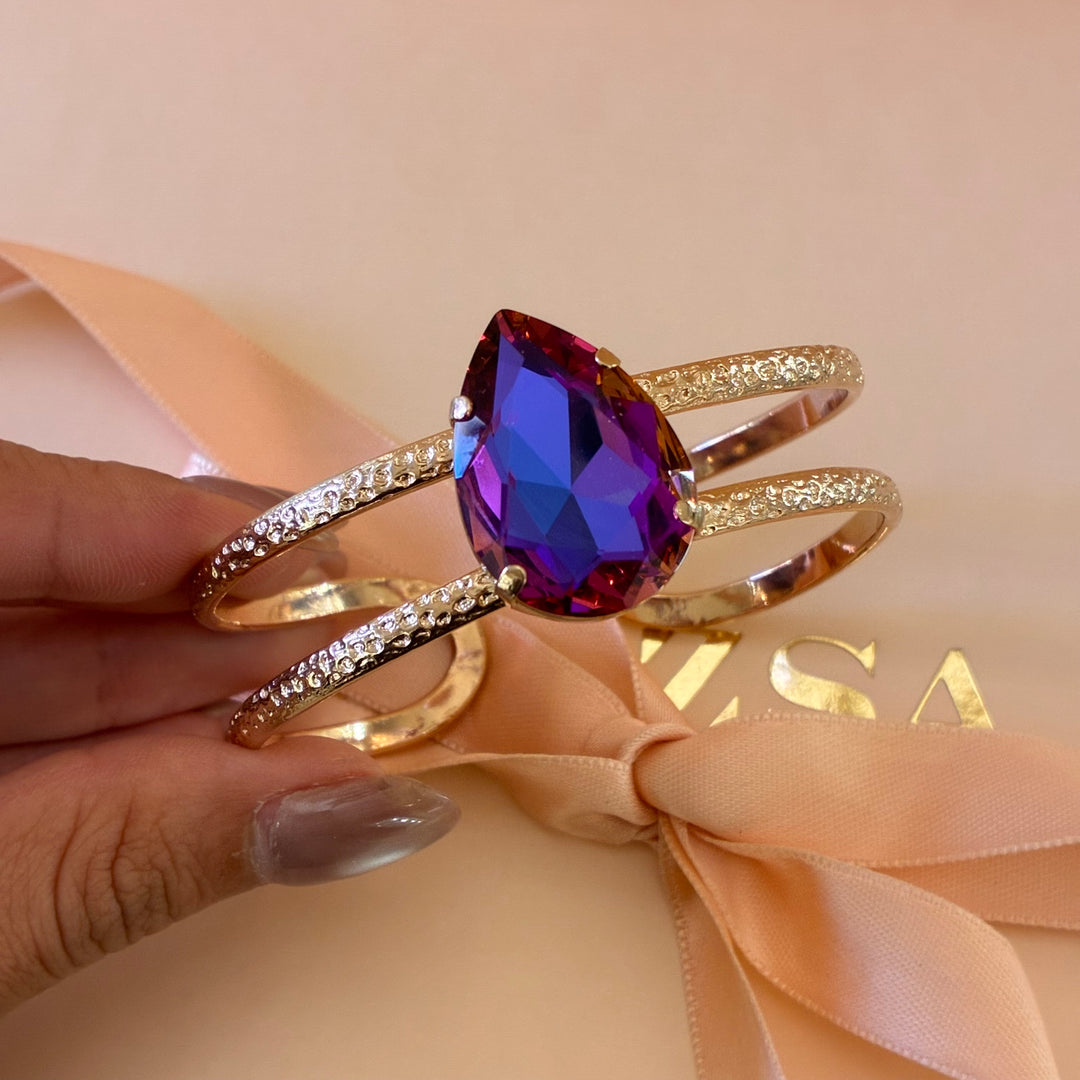 Handmade purple rose gold set