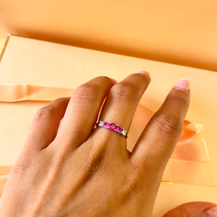 Fuchsia trilogy zircone set