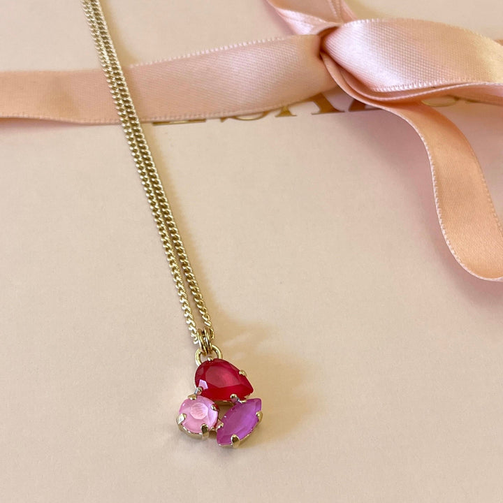 Multipink Swarovski crystals set