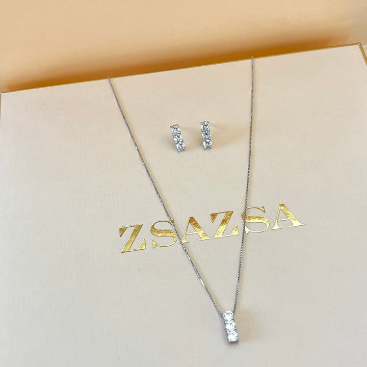 Silver trilogy zircone set