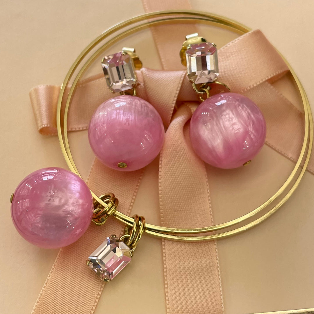 Pink Swarovski crystals set