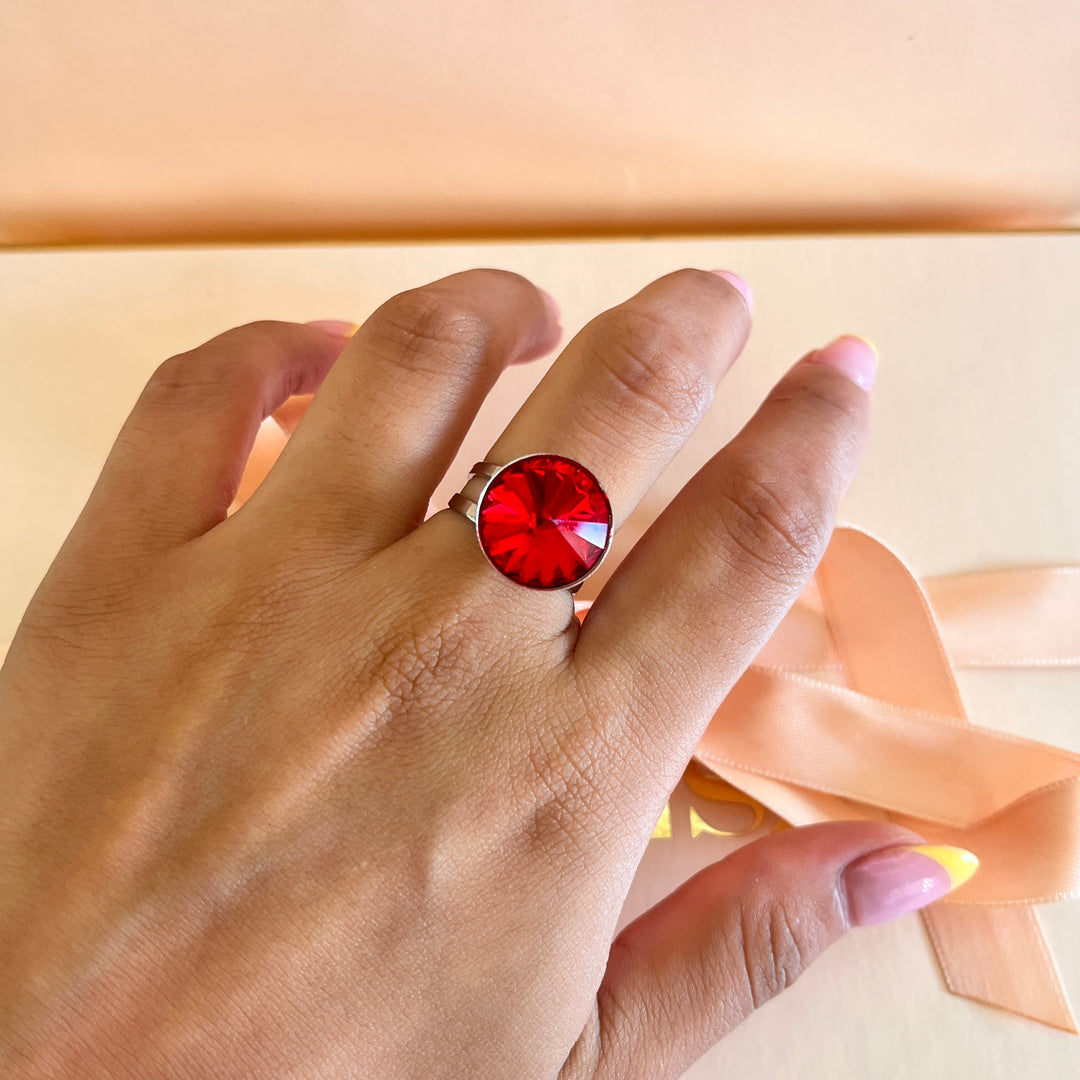 Red Swarovski crystals set