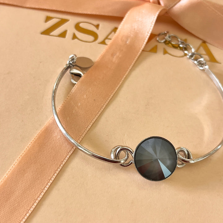 Grey Swarovski crystals set