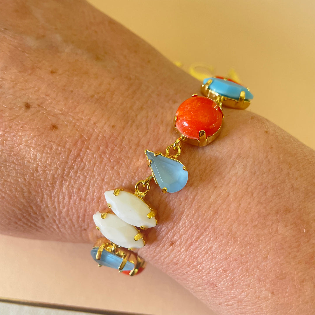 Coral & turquoise bracelet