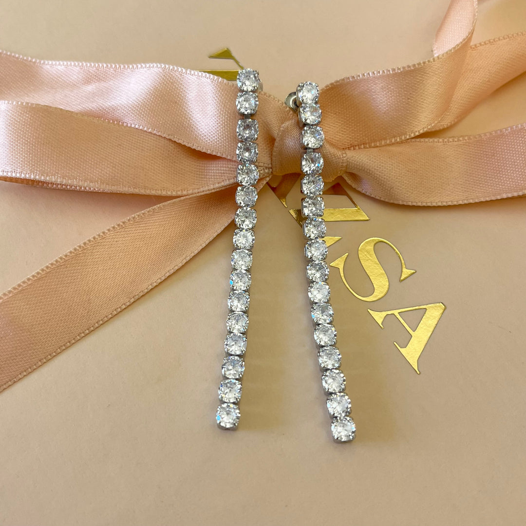 Long tennis earrings