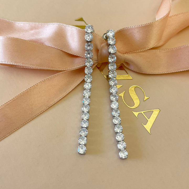 Long tennis earrings