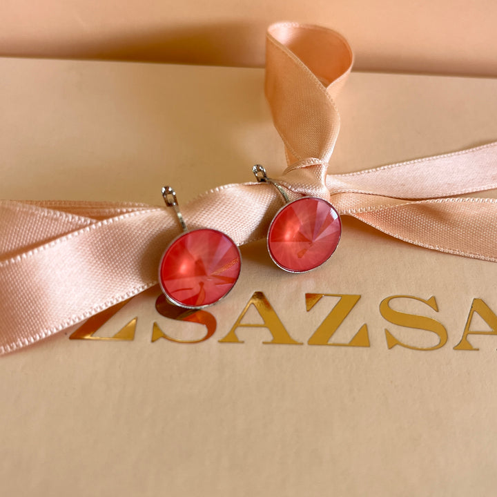 Coral Swarovski crystals set