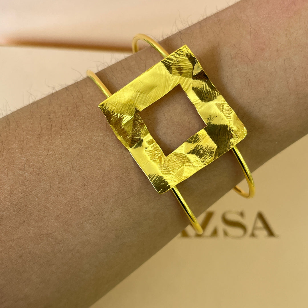 Square gold handmade set