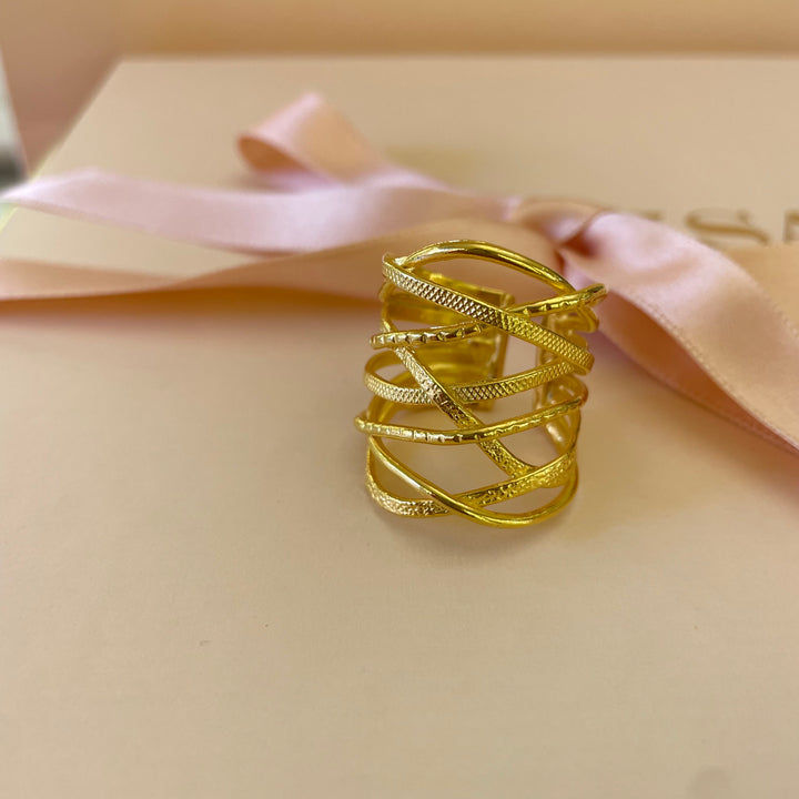 Twisted gold handmade set