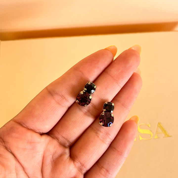 Purple Preciosa crystals set