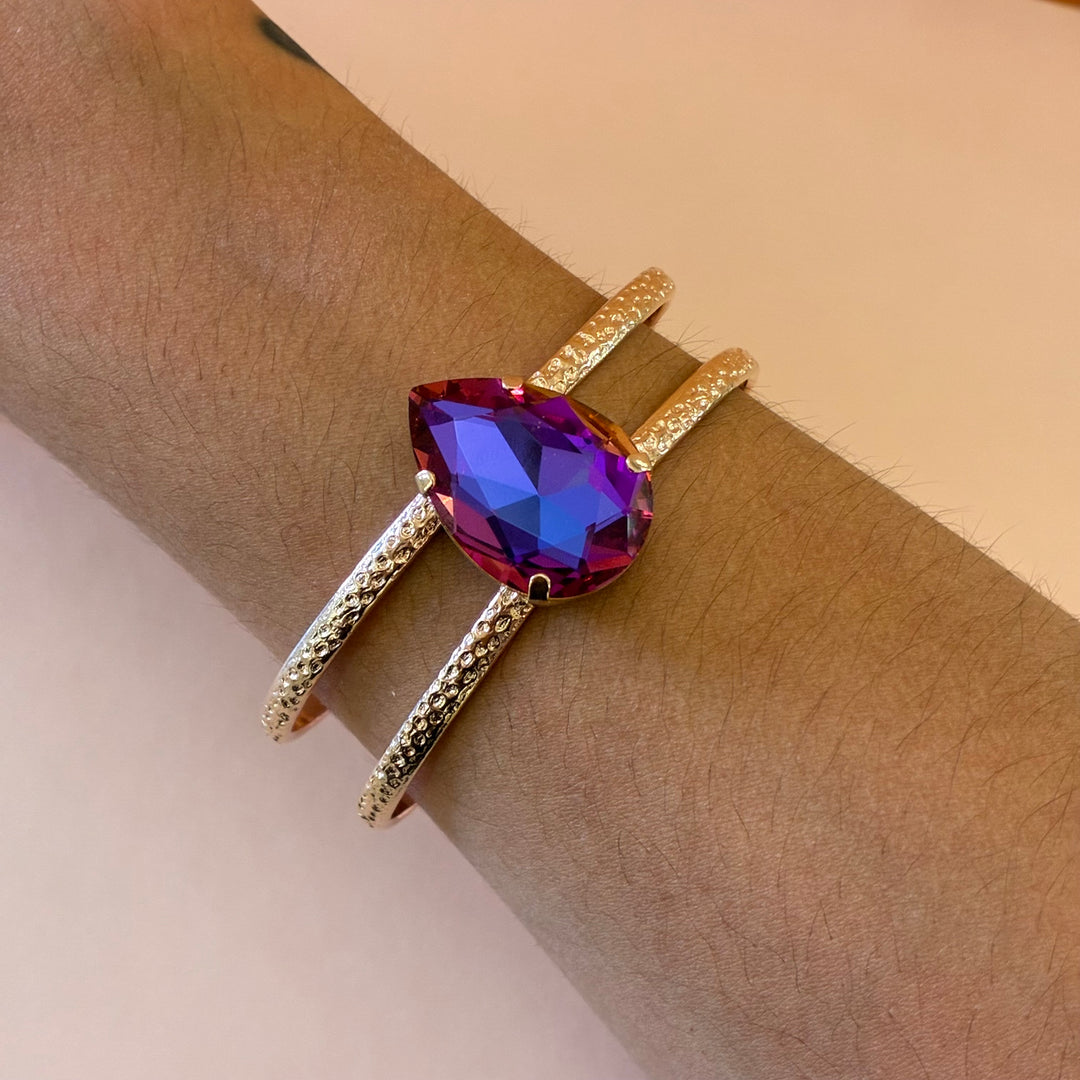 Handmade purple rose gold set
