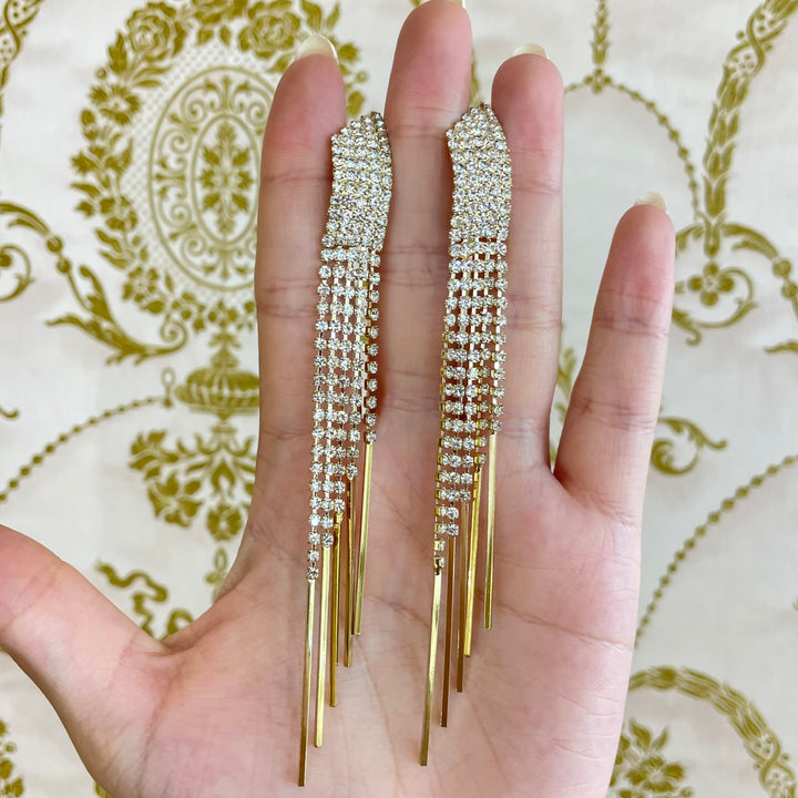 Long fringe earrings