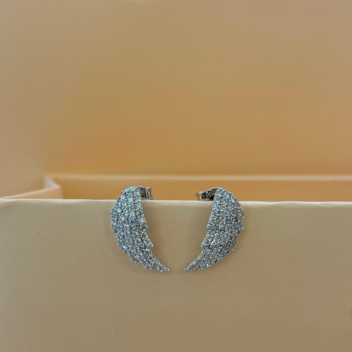 Wings zircone earrings
