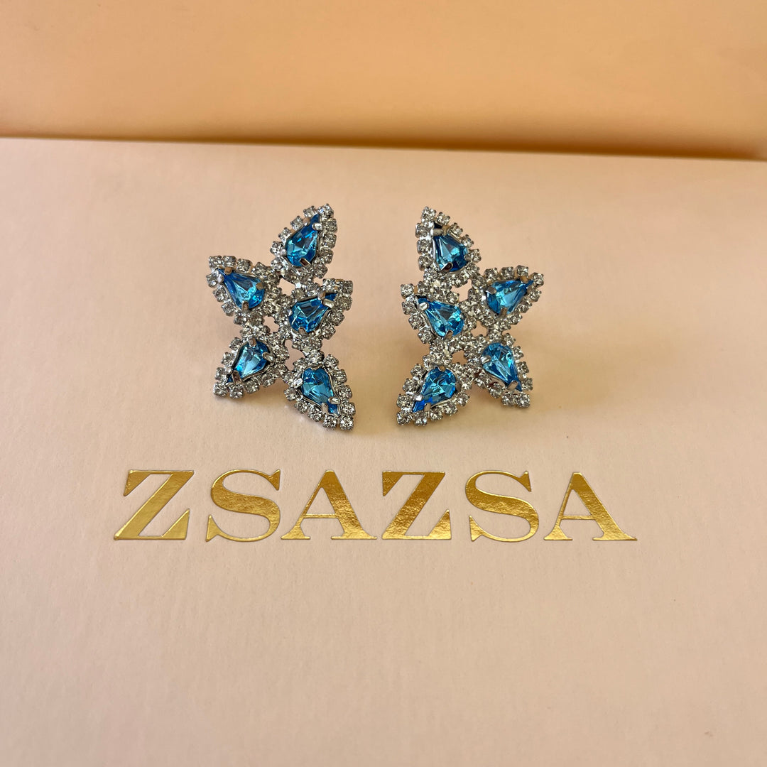 Turquoise preciosa crystals set
