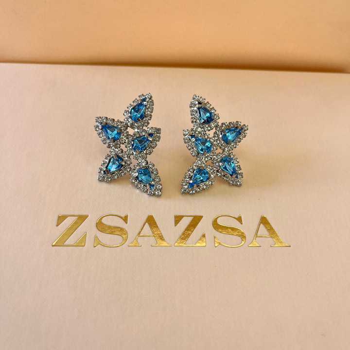 Turquoise preciosa crystals set