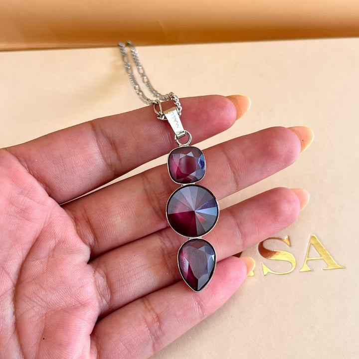 Purple Swarovski crystals set