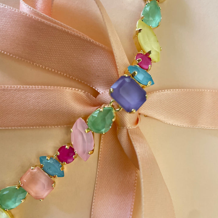 Multicolour Pastel swarovski crystals set