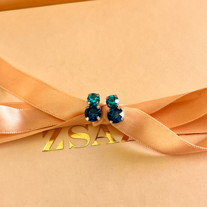 Verdemar preciosa crystals studs