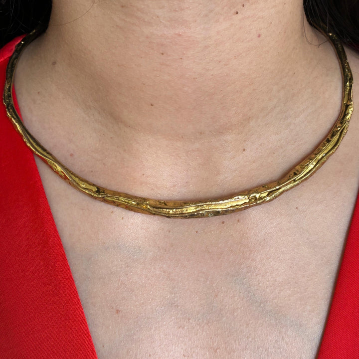 Gold handmade choker