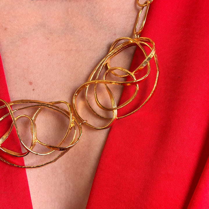 Twisted gold handmade set