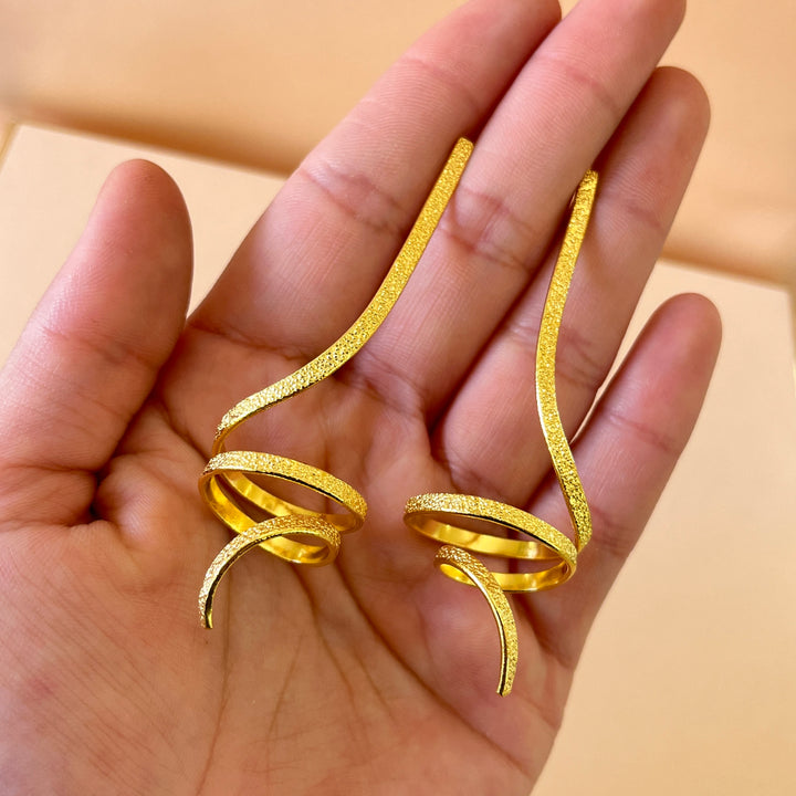 Gold handmade earrings