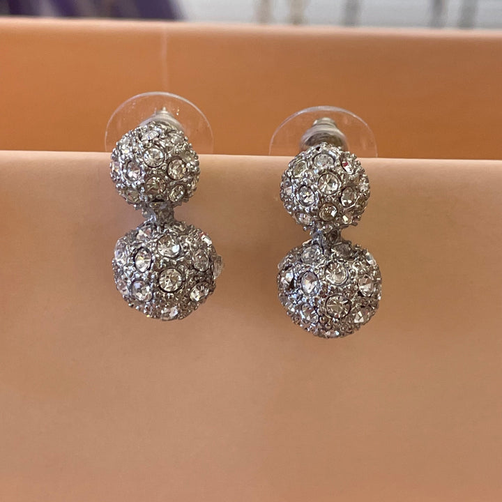 Grey pearls and rhinestone set