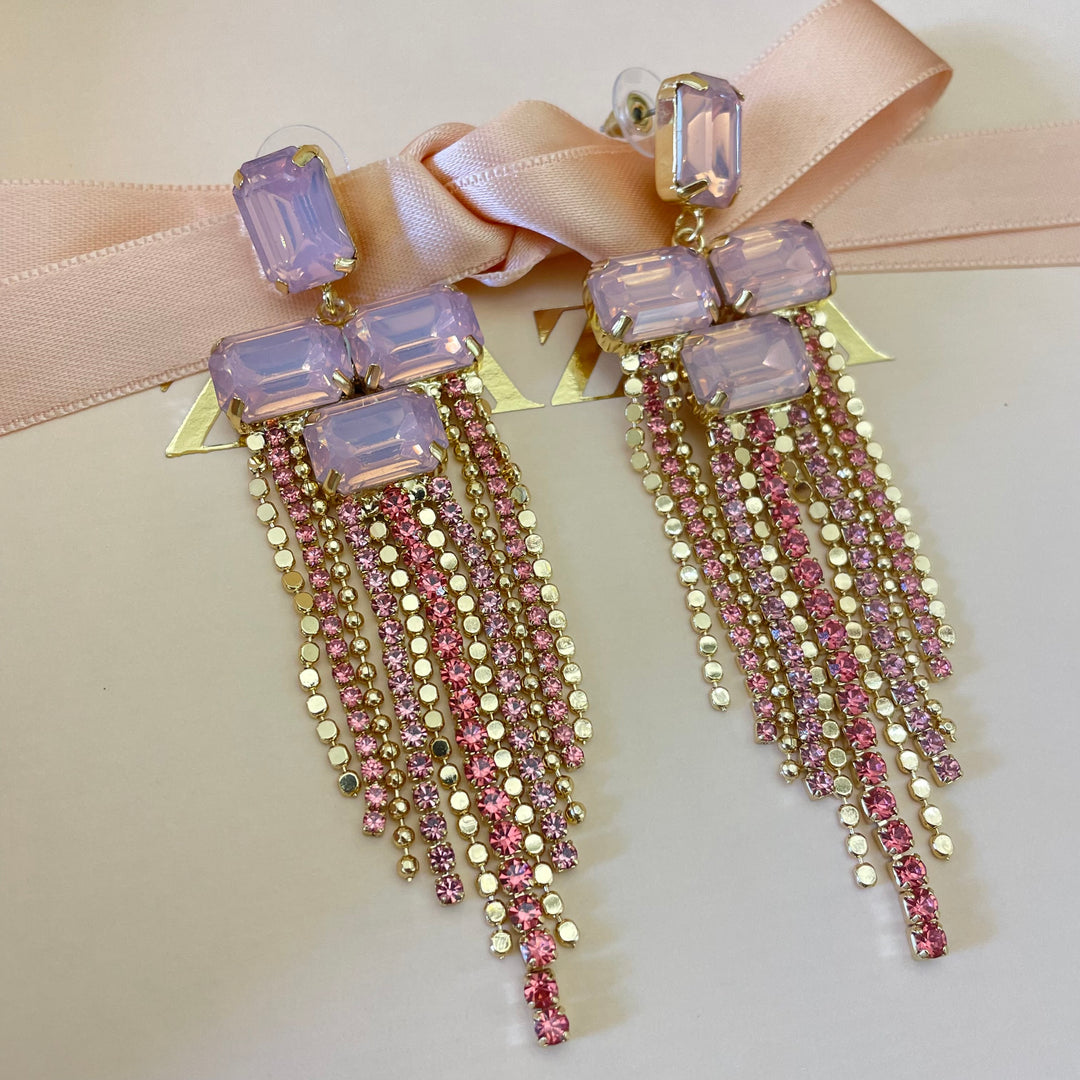 Pink earrings earnings