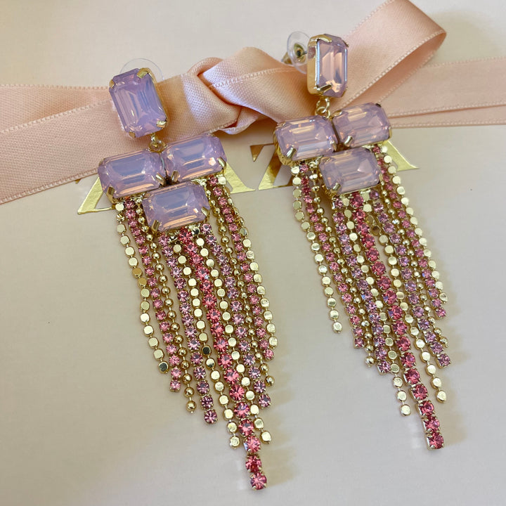 Pink earrings earnings