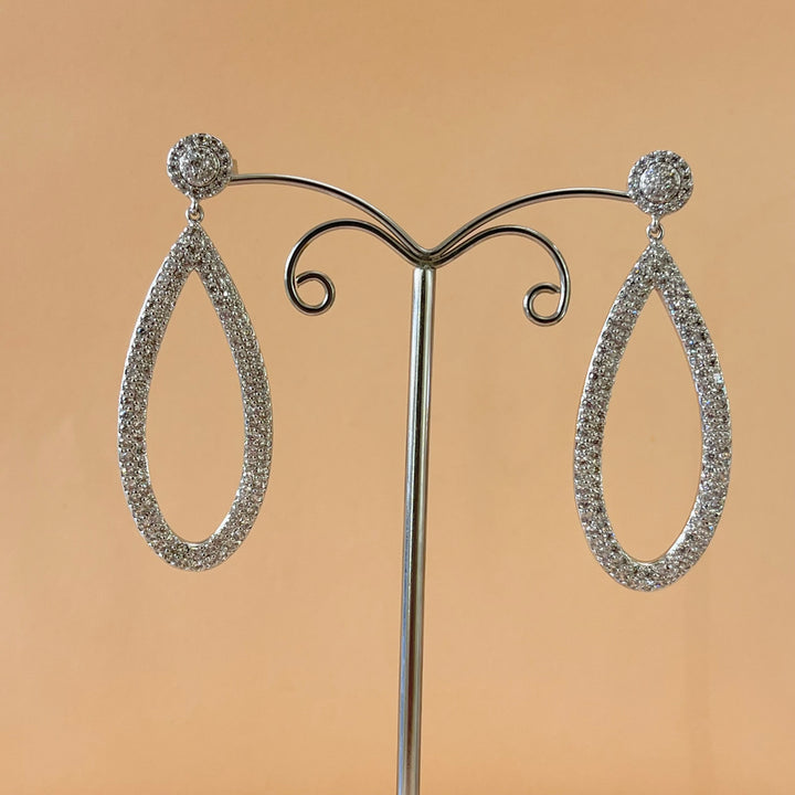 Silver zircone earrings