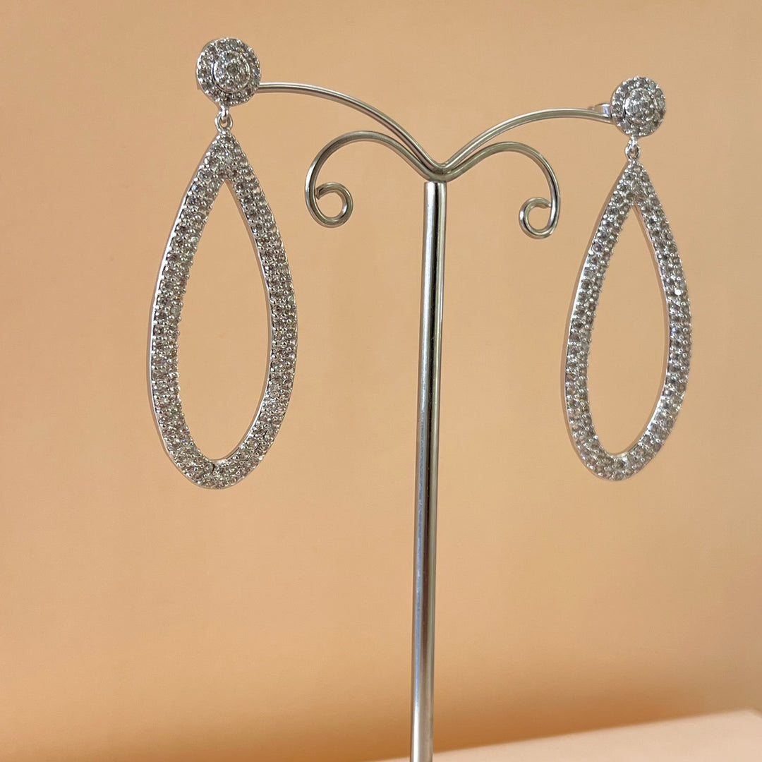 Silver zircone earrings
